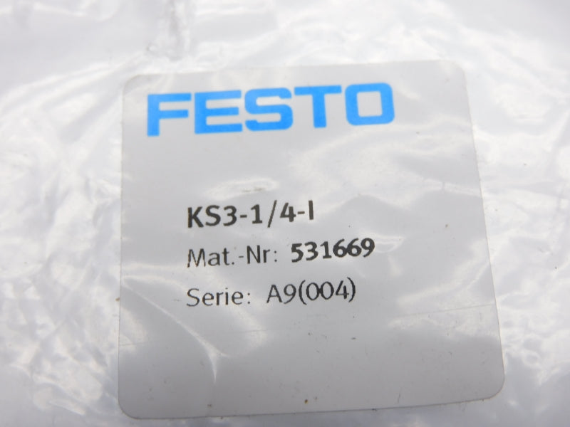 FESTO KS3-1/4-I 531669 SER. A9 NSMP