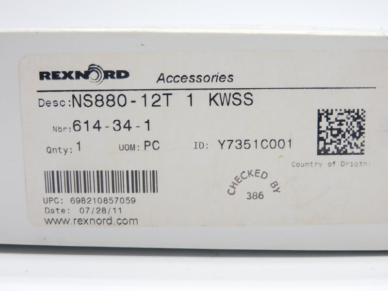 REXNORD NS880-12T-1-KWSS 614-34-1 NSMP
