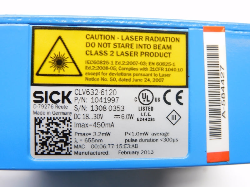 SICK CLV632-6120 1041997 18-30VDC NSMP