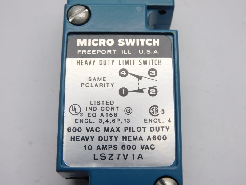 MICRO SWITCH LSZ7V1A 600VAC 10A NSNP