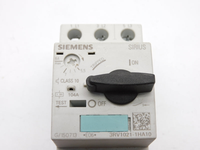 SIEMENS 3RV1021-1HA10 690V 5,5-8A (AS PICTURED) NSNP