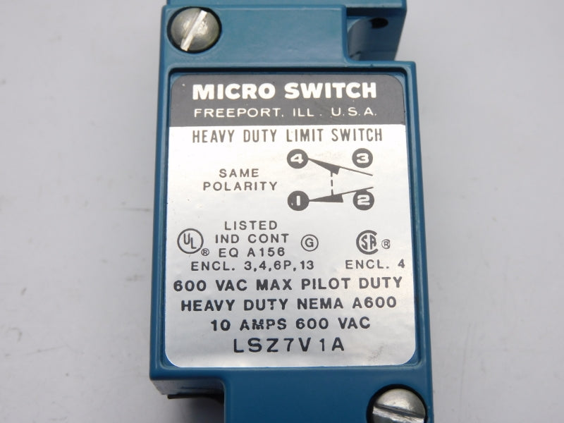 MICRO SWITCH LSZ7V1A 600VAC 10A NSMP
