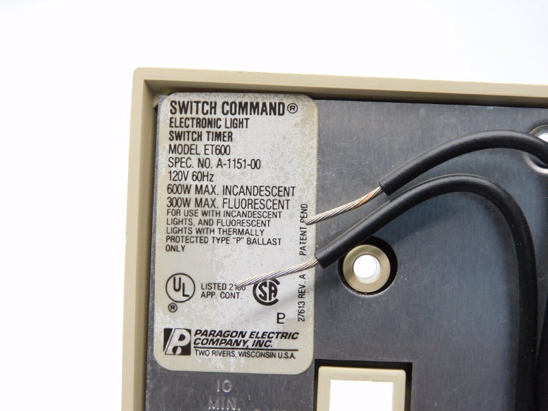 PARAGON ELECTRIC ET600 120V 10M-12H NSMP