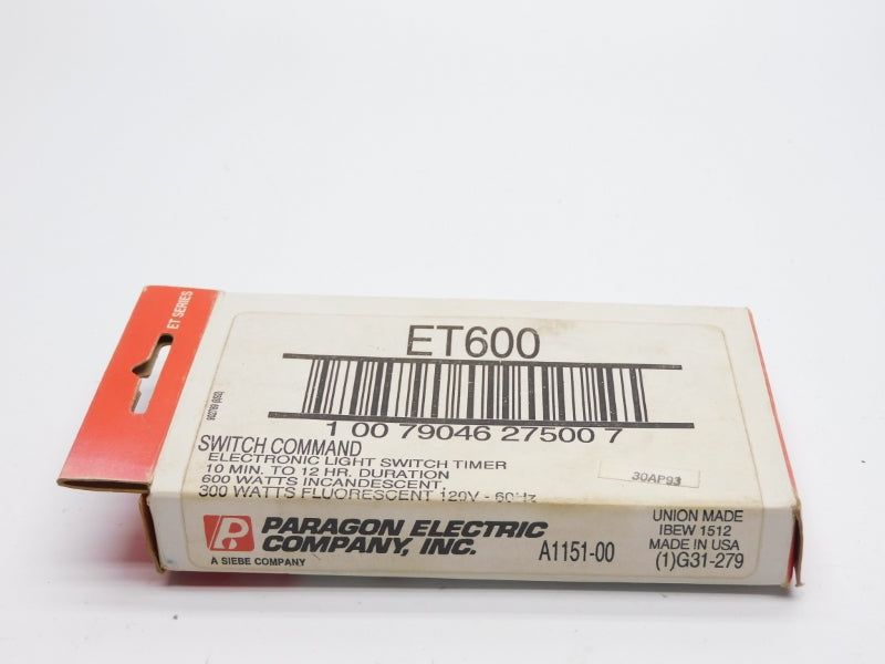 PARAGON ELECTRIC ET600 120V 10M-12H NSMP
