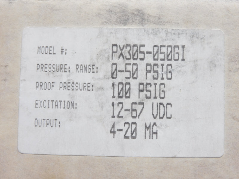 OMEGA PX305-050GI 12-67VDC 100PSI NSMP