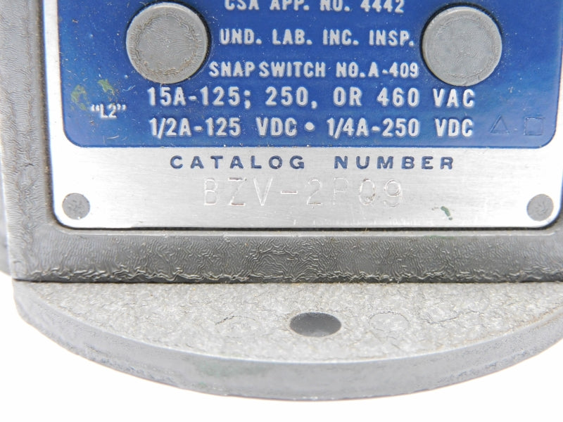 MICRO SWITCH BZV-2RQ9 460VAC 15A (GREY) NSMP