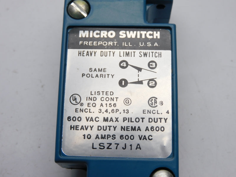 MICRO SWITCH LSZ7J1A 600VAC 10A NSMP