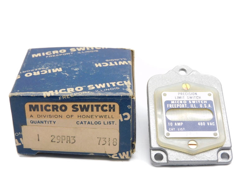 MICRO SWITCH 29PA3 480VAC 10A NSMP
