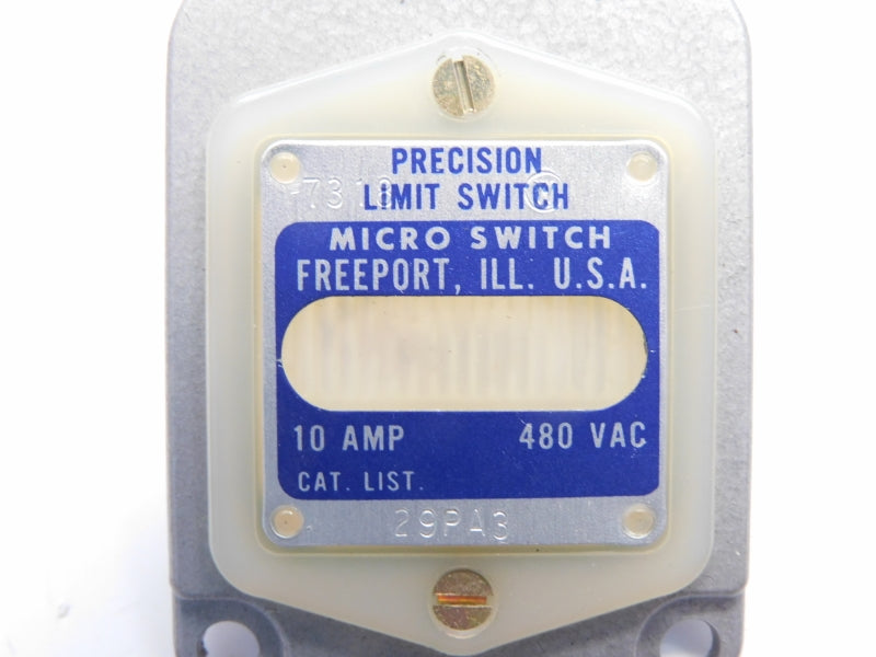 MICRO SWITCH 29PA3 480VAC 10A NSMP