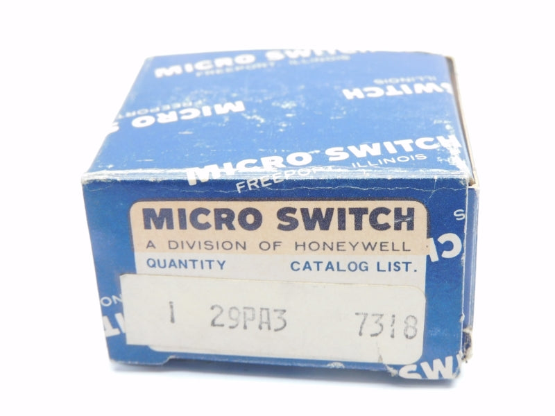 MICRO SWITCH 29PA3 480VAC 10A NSMP
