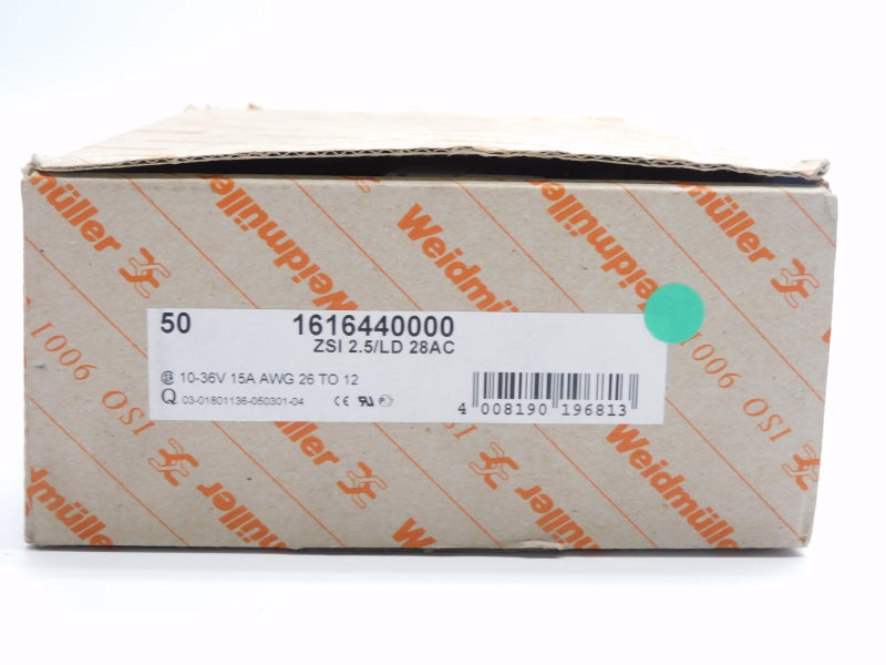 WEIDMULLER ZSI2.5/LD28AC 1616440000 10-36V 15A (PKG OF 50) NSMP