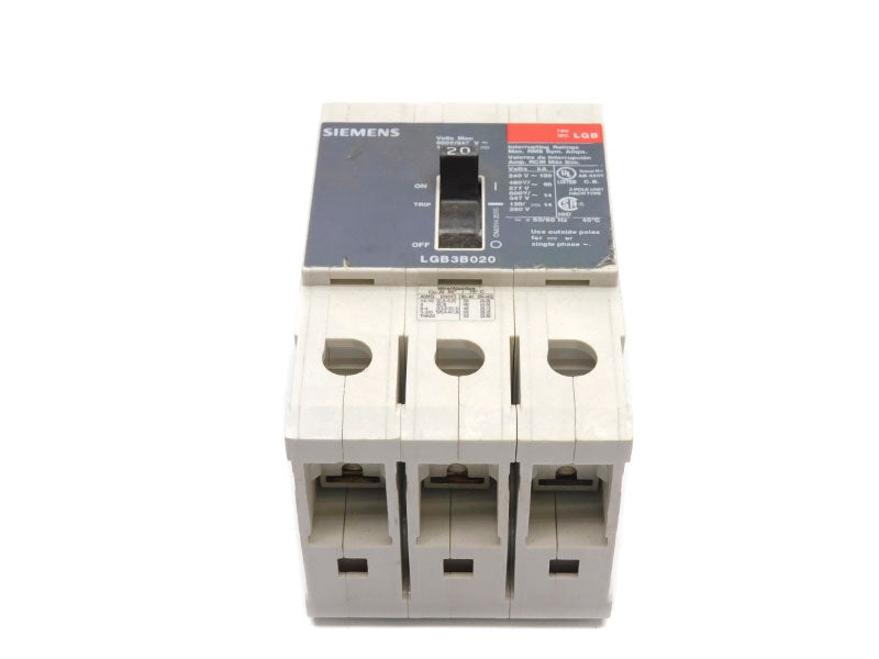 SIEMENS LGB3B020 480V 20A NUPI