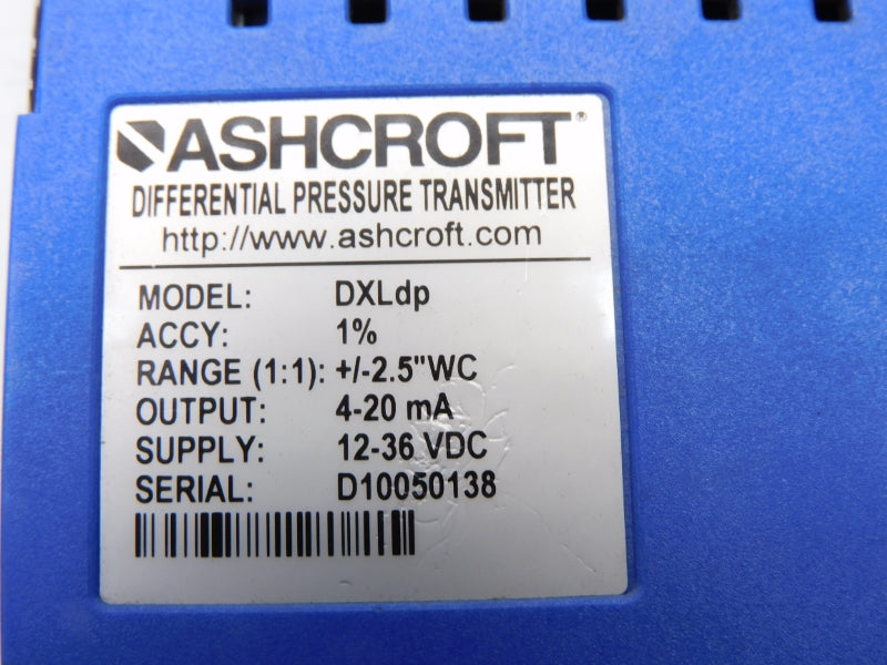 ASHCROFT DXLDP 12-36VDC +/-2.5"WC UNMP