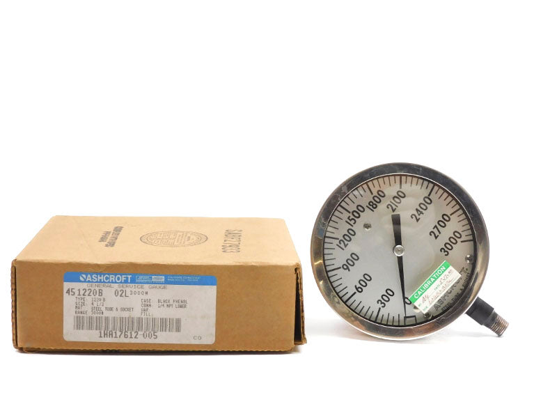 ASHCROFT 451220B02L-3000# 3000PSI NSMP