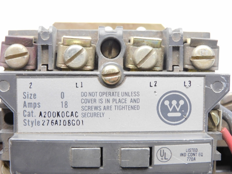 WESTINGHOUSE A200K0CAC 440/600V 18A (AS PICTURED) UNMP
