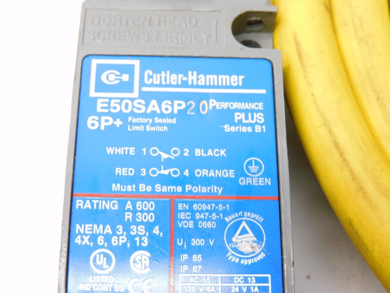 CUTLER HAMMER E50SA6P20 SER. B1 300V NSNP