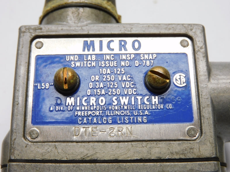 MICRO SWITCH DTE-2RN 250VAC/DC 10A (GREY) NSMP