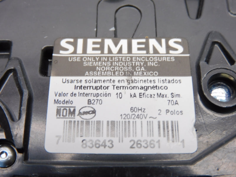 SIEMENS B270 120/240V 70A NSNP