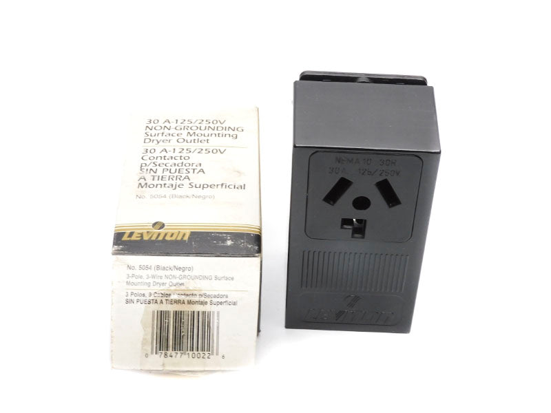 No. 5054 Leviton 30Amp Non-Grounding Surface Mounting Dryer Outlet, 125/250V - Foto 8