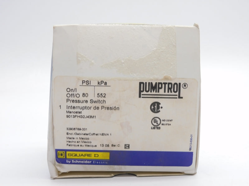 SQUARE D 9013FHG2J43M1 SER. C 460/575V 80PSI (AS PICTURED) NSMP