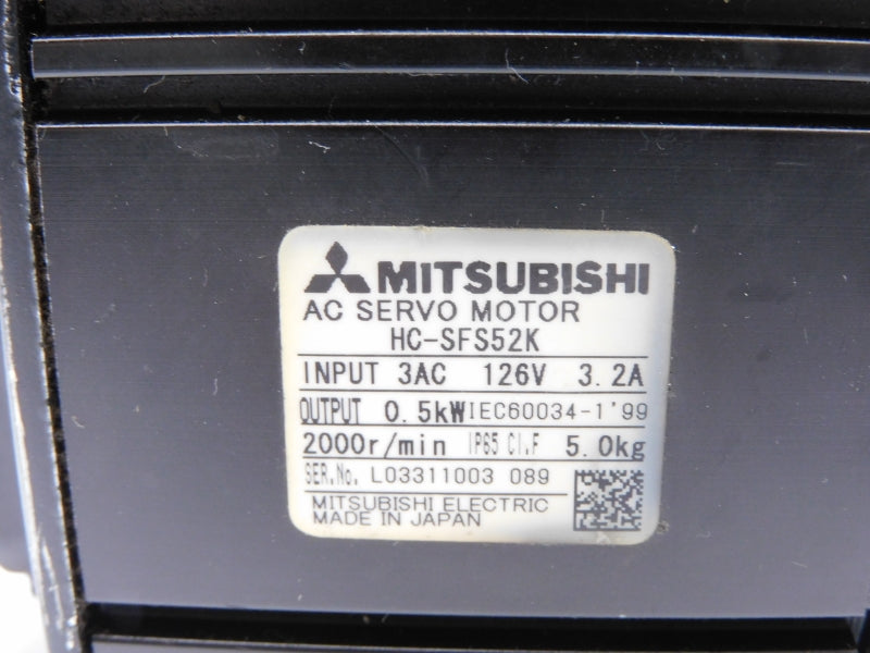 MITSUBISHI HC-SFS52K 126V 3.2A UNMP