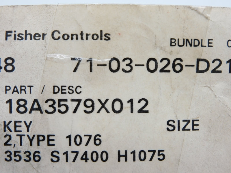 FISHER CONTROLS 18A3579X012 NSNP