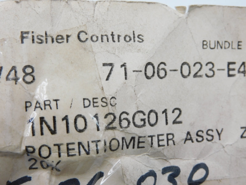 FISHER CONTROLS 1N10126G012 NSNP