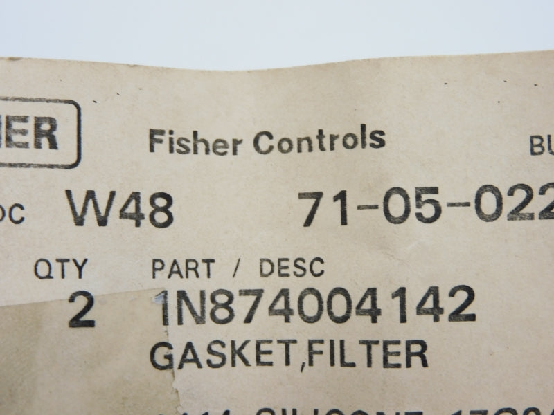 FISHER CONTROLS 1N874004142 (PKG OF 2) NSMP