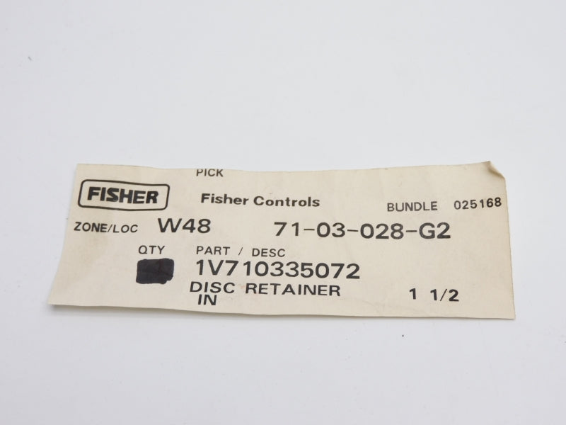 FISHER CONTROLS 1V710335072 1-1/2" NSNP