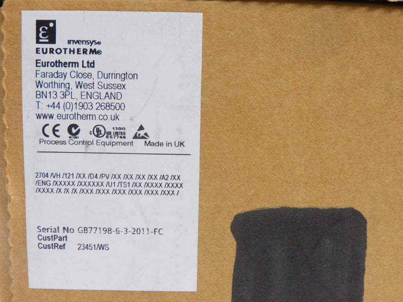 EUROTHERM 2704/VH/121/XX/D4/PV/XX/XX/XX/XX/A2/XX/ENG (NO COVER) NSMP