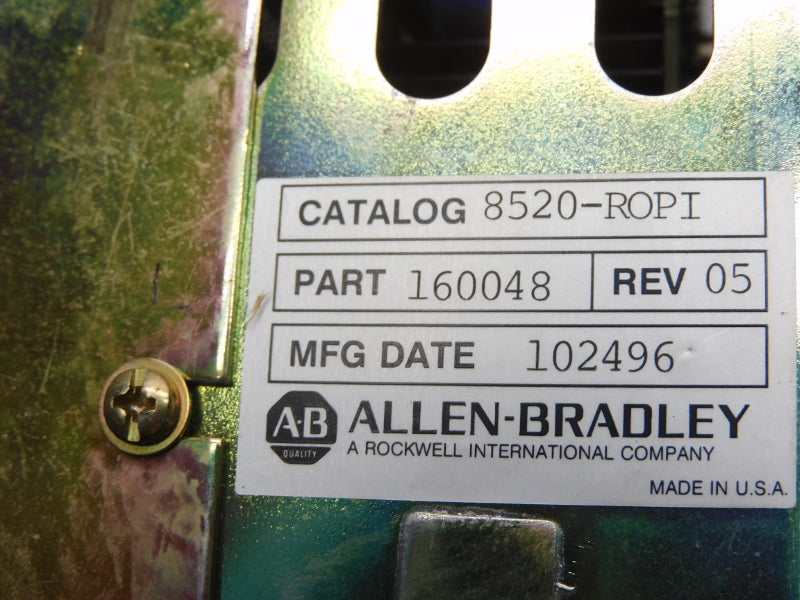 ALLEN BRADLEY 8520-ROPI REV. 05 UNMP