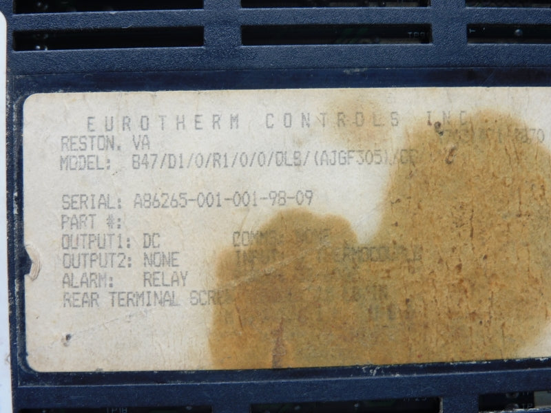 EUROTHERM CONTROLS 847/D1/0/R1/0/0/QLS/(AJGF305)/C UNMP