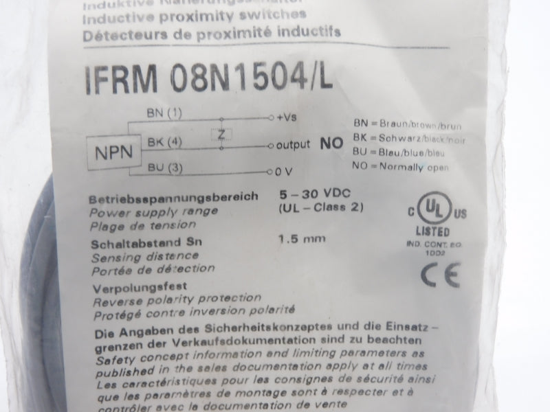 BAUMER ELECTRIC IFRM08N1504/L 5-30VDC NSMP