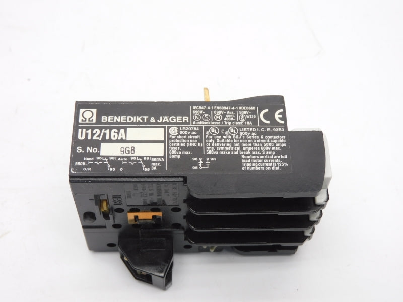 BENEDIKT&JAGER U12/16A-1,8 690V 1,2-1,8A NSMP