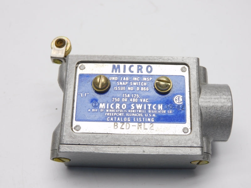 MICRO SWITCH BZD-RL2 480VAC 15A (GREY) NSMP