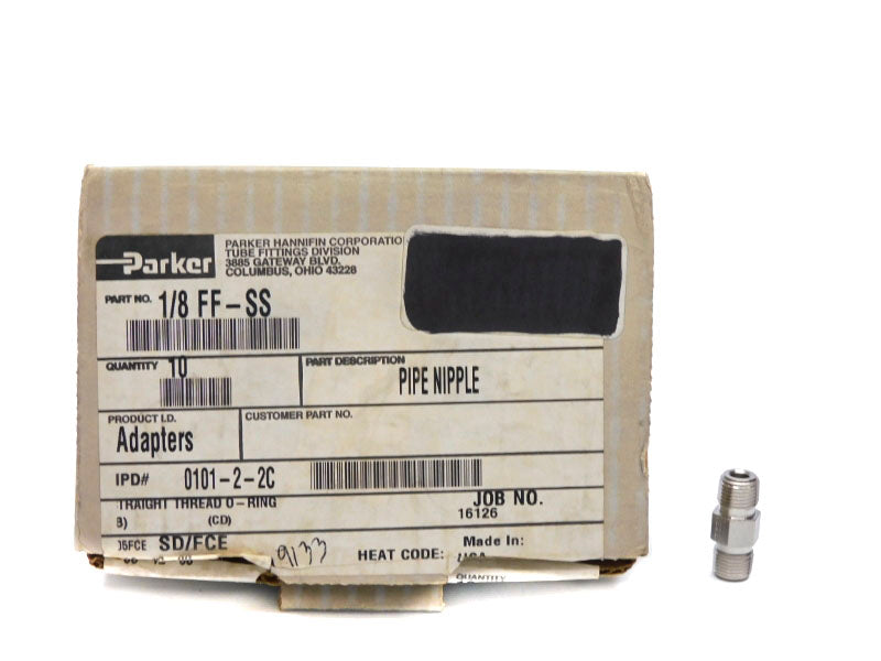 PARKER 1/8-FF-SS 1/8" (PKG OF 10) NSMP