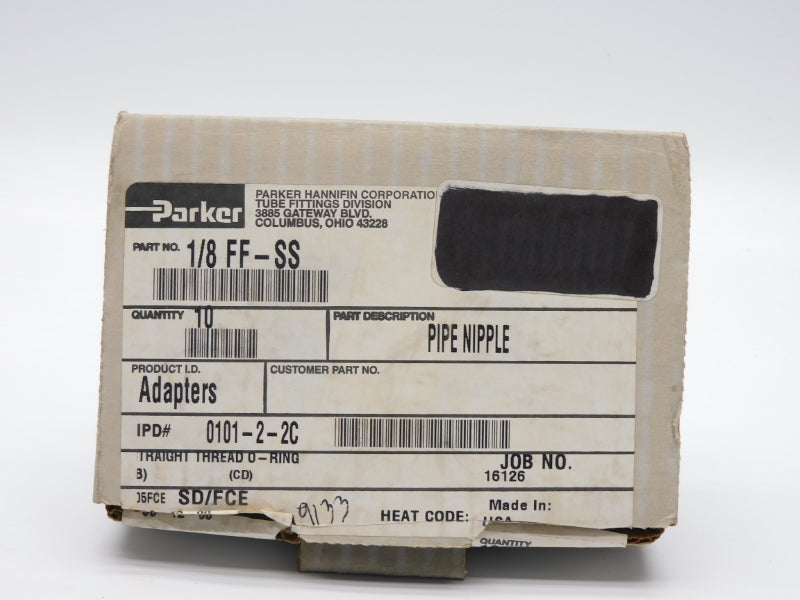PARKER 1/8-FF-SS 1/8" (PKG OF 10) NSMP