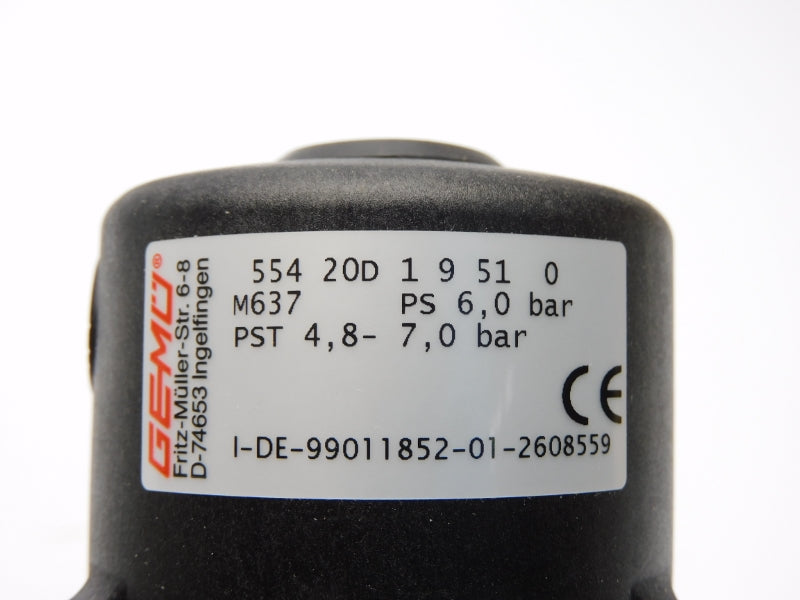 GEMU 55420D19510M637 99011852-01 4,8-7,0BAR 3/4" NSMP