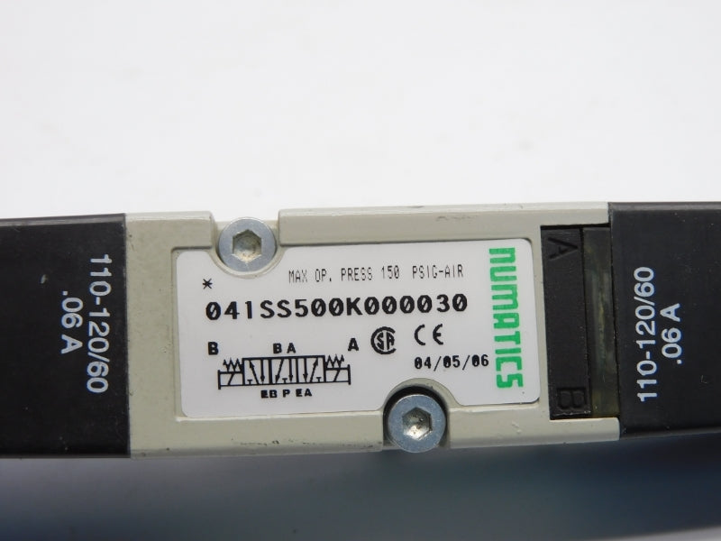 NUMATICS 041SS500K000030 110-120V .06A 150PSI NSNP