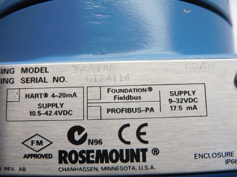 ROSEMOUNT 3051S2CD2A2E12A1AB4 10.5-42.4VDC 3626PSI 0-250"H2O NSNP