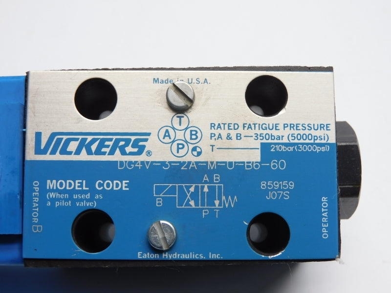 VICKERS DG4V-3-2A-M-U-B6-60 859159 5000PSI 110/120V NSNP
