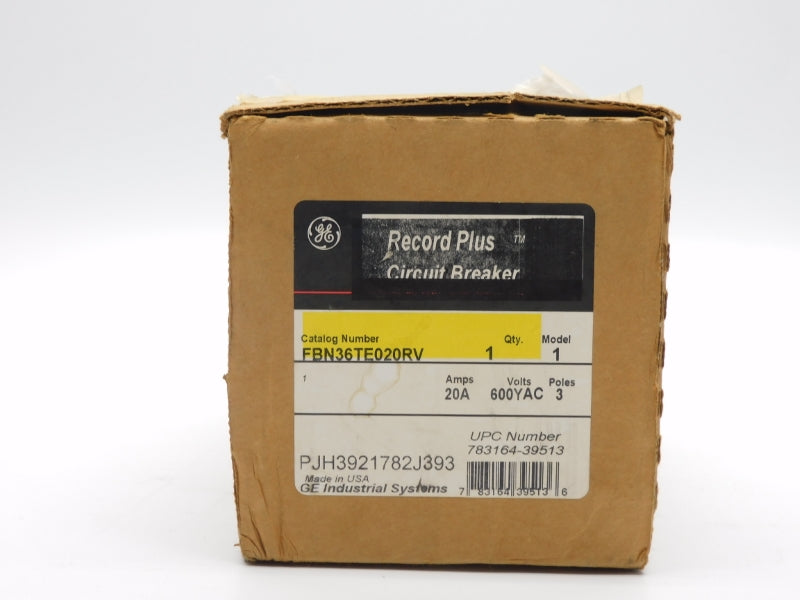 GENERAL ELECTRIC FBN36TE020RV 600VAC 20A NSFS