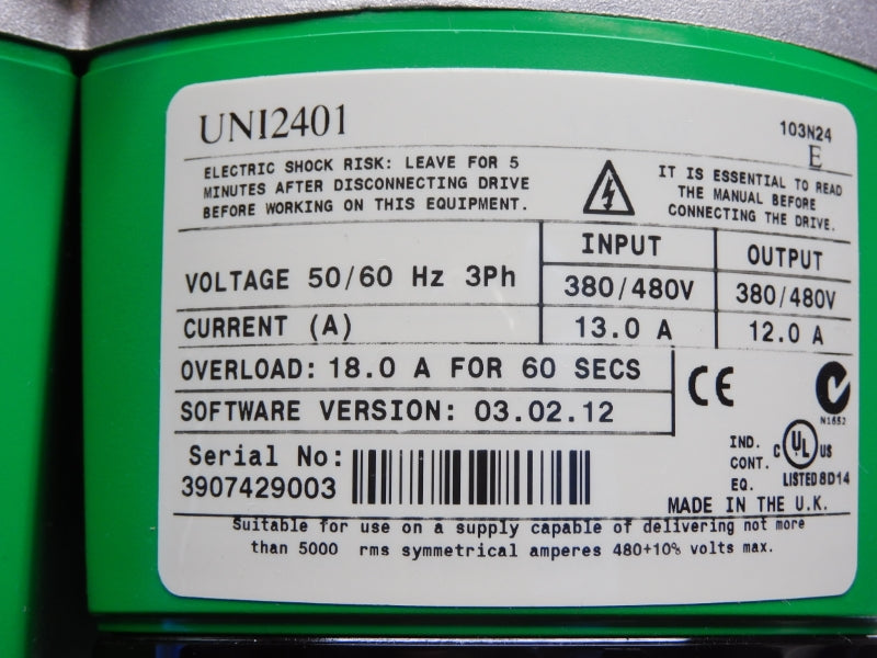 CONTROL TECHNIQUES UNI2401 380/480V 13.0A NSMP