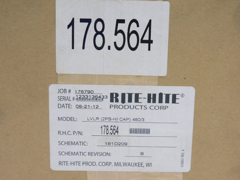RITE-HITE 178.564 LVLR (2PB-HI CAP) 460/3 460V NSMP