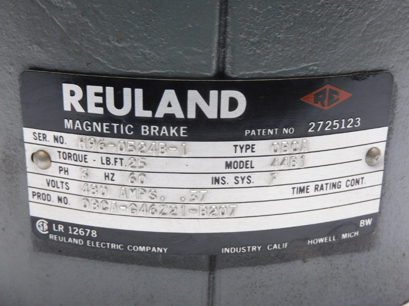 REULAND 0BCA-G46Z21-B207 480V .37A UNMP