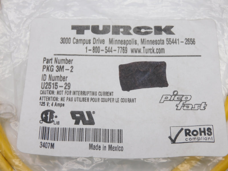 TURCK PKG3M-2 U2515-29 125V 4A NSMP
