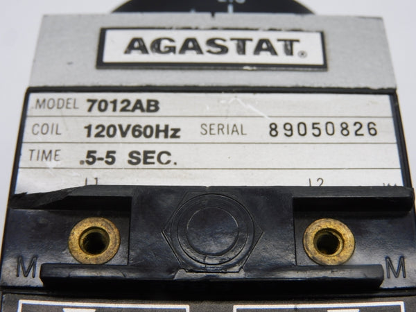 AGASTAT 7012AB 120V .5-5S (AS PICTURED) UNMP