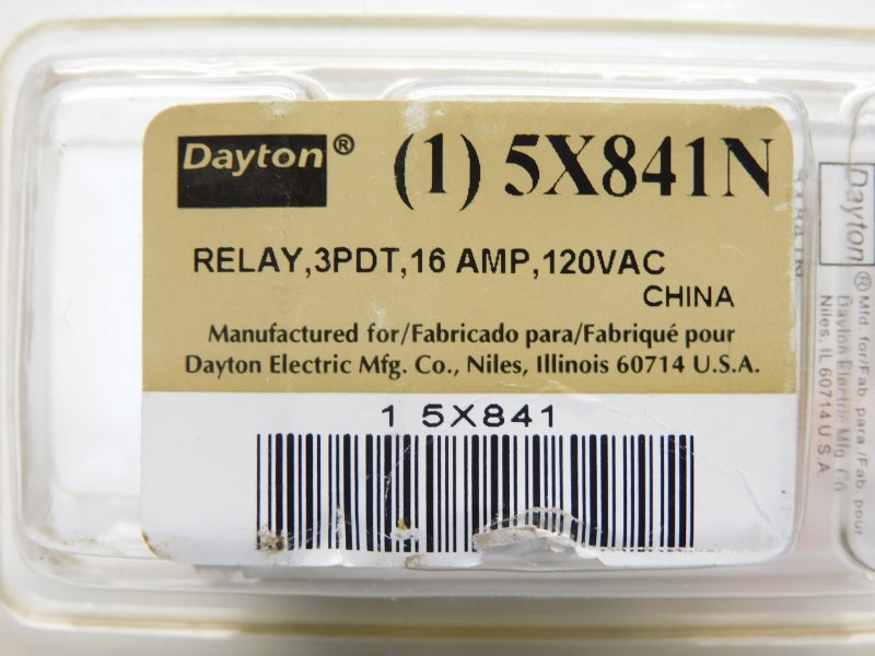 DAYTON 5X841N 120VAC 16A NSMP