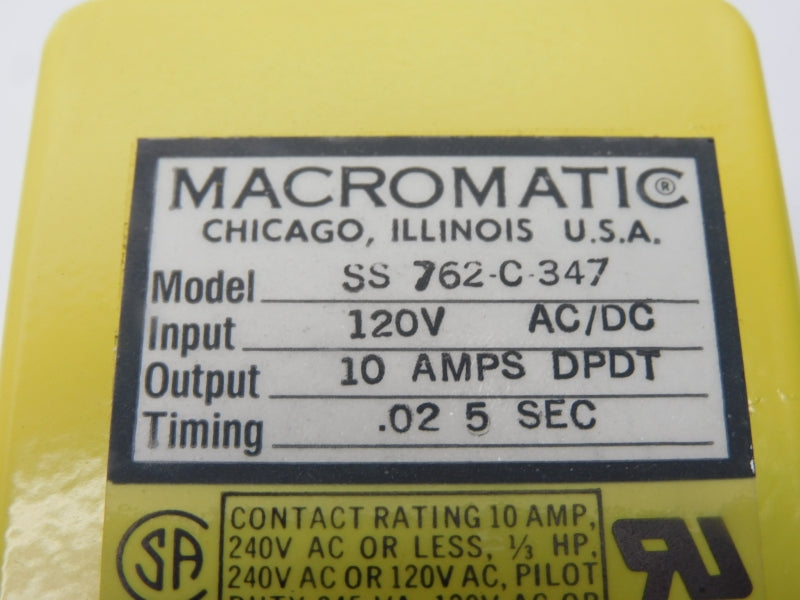 MACROMATIC SS762-C-347 120V 10A .02-5S NSMP
