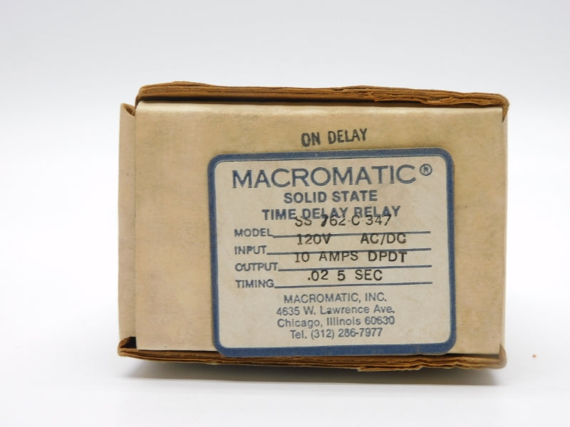MACROMATIC SS762-C-347 120V 10A .02-5S NSMP